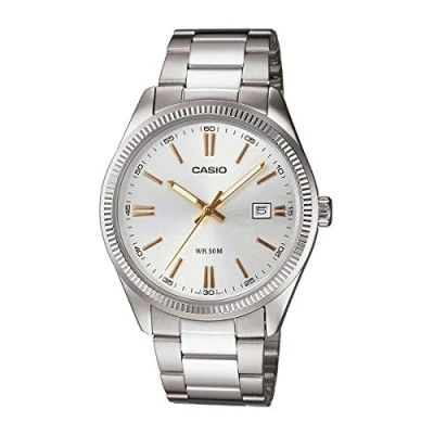 Afbeelding van Casio MTP 1302D 7A2VDF (A488) A488 Herenhorloge, armband van roestvrij staal, zilverkleurig, riem, zilver., Riem