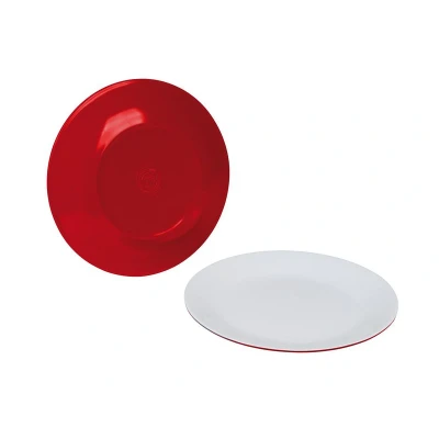 Afbeelding van Bo Camp Ontbijtbord 4 Stuks Melamine 2 Tone Rood