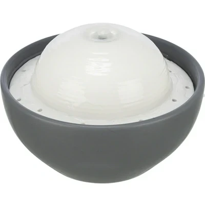Afbeelding van Trixie Vital Dome Drinkfontein Keramiek Grijs / Wit