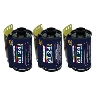 Afbeelding van GT Photo Pellicule Couleur GT24FILM 35mm Lot de 3 Films 24 Poses Idéal pour Photographie, Développement et Impression Qualité