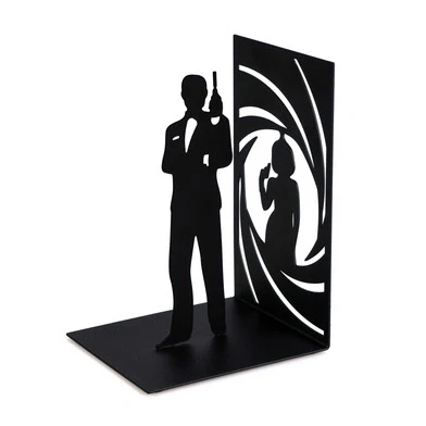 Afbeelding van Balvi boekensteun Secret Agent Zwart / 17 x 10 x12 cm Metaal