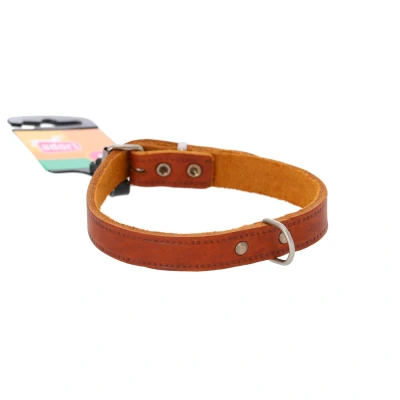 Afbeelding van Adori Halsband Vetleder Met Print Cognac Hondenhalsband 45x1.8 cm