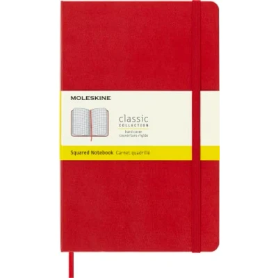 Image de Carnet quadrillé Grand format Couverture rigide rouge