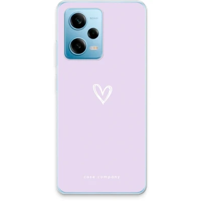 Afbeelding van Case Company® hoesje geschikt voor Xiaomi Redmi Note 12 Pro 5G Klein hartje paars Soft Cover Telefoonhoesje Bescherming aan alle Kanten en Schermrand