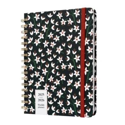 Afbeelding van Kokonote Weekplanner 2025 2026 Bloemen Schoolagenda 2024 Middelbare School of Student, Weekly Planner