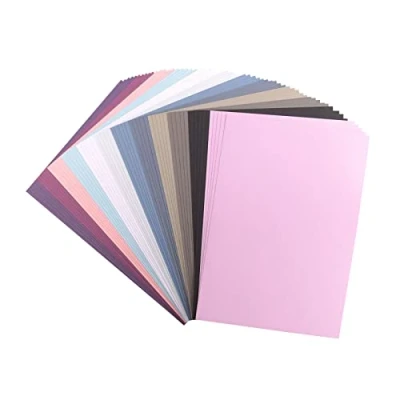Image de Vaessen Creative Florence 2927 304 Lot de 60 feuilles papier cartonné, mélange couleurs d&#039;hiver, 216 g/m², format A4, texture pour scrapbooking, fabrication cartes, gaufrage et autres loisirs