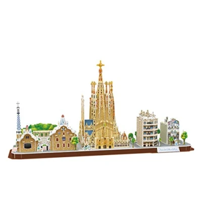 Afbeelding van Party town 3D Puzzle Barcelona Cityline: puzzel voor volwassenen en kinderen vanaf 8 jaar Rijmodellen Modellen het bouwen van puzzels