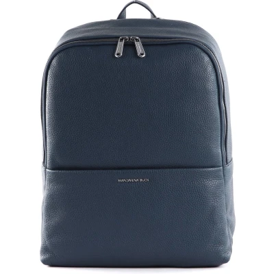Afbeelding van MANDARINA DUCK Leren Rugzak met laptopvak Mellow Urban Backpack Avio Blauw