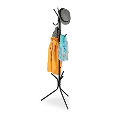 Afbeelding van Relaxdays kapstok metaal kledingstandaard klerenstandaard garderobe 6 haken