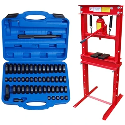 Afbeelding van Carmax 20T hydraulische pers + 52 delige set drukonderdelen met boorhouder 20.000 kg
