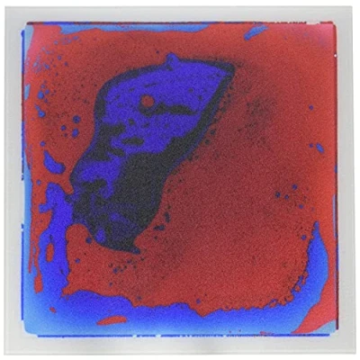 Afbeelding van Art3d 1 stuk gekleurde vloeibare tegel voor woondecoratie, 30 x cm, blauw rood