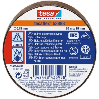 Afbeelding van tesa 53988 00121 00 Isolatietape Professional Bruin (l x b) 20 m 19 mm 1 stuk(s)