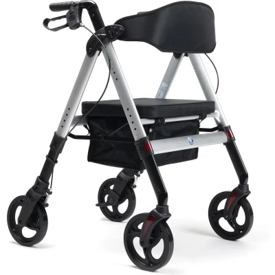 Afbeelding van Rollator Goliat XXL Extra sterk: Tot 200 kg Zilver Verstelbaar