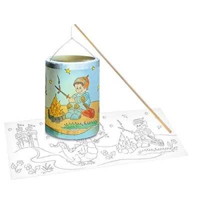 Afbeelding van Ursus 6830000 knutselset voor lantaarns met transparant papier om in te kleuren 20 x 15,3 cm