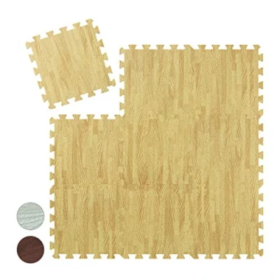 Afbeelding van Relaxdays 45 x vloerbeschermer puzzelmat beschermmat fitness sportmat puzzel mat