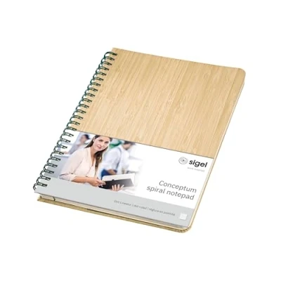 Afbeelding van Sigel spiraal notitieboek A5 Conceptum Nature Edition Bamboo hardcover 160 pagina&#039;s dots 80 grams papier SI CO672