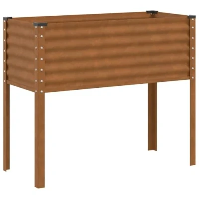 Afbeelding van vidaXL Plantenbak 100x41x90 cm weervast staal