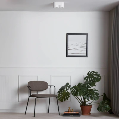 Afbeelding van LOOM DESIGN Aim LED plafondspot 2 lamps wit