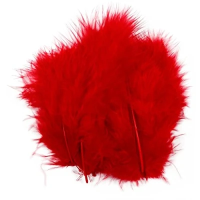 Afbeelding van Creotime Kalkoenveren 5 12 Cm Rood 15 Stuks