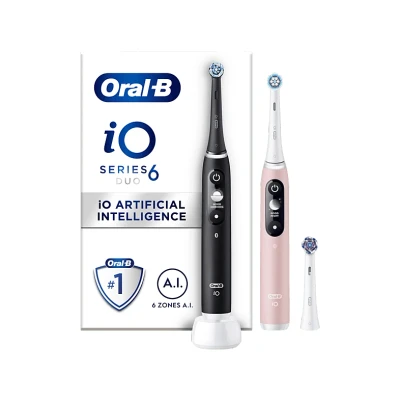 Image de Oral B iO Series 6N Lot de 2 Noir + Rose