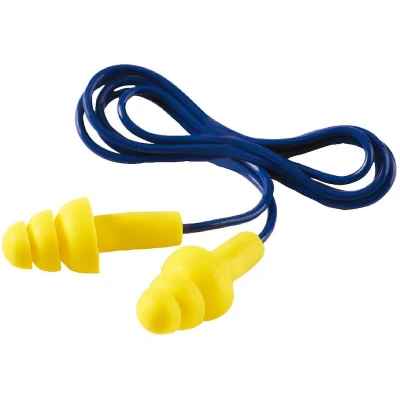 Image de 3M E A R UF01000 bouchons d&#039;oreille réutilisables ultrafit avec cordon orange/bleu (50 pièces) 7000038199