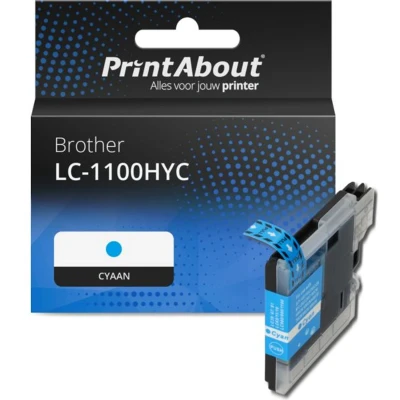 Afbeelding van Huismerk Brother LC 1100HYC Inktcartridge Cyaan Hoge capaciteit