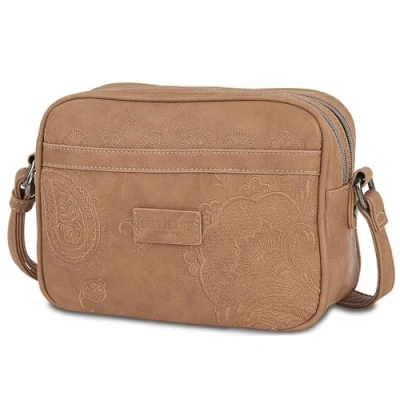 Afbeelding van Lois Tassen Dames Stijlvolle Crossbody Bag Tas Elegante Handtassen 302635, Kameel