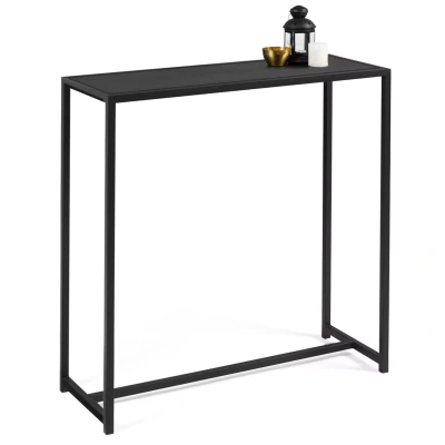 Image de Console DAVIS en métal noir mat design industriel