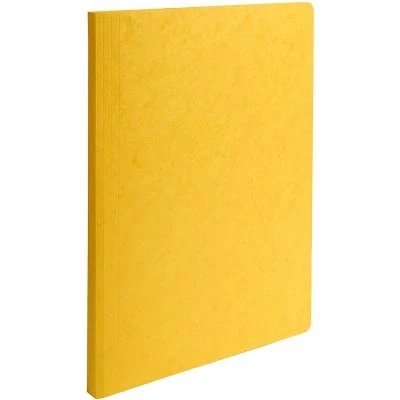 Image de Exacompta 11506H Lot de 50 Chemises à dos rainé 400 g/m² 24 x 32 cm pour A4 Jaune