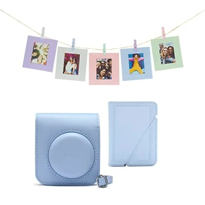 Afbeelding van Fujifilm Instax Mini 12 accessoires Cameratas, fotokaarten met clips &amp; fotoalbum Pastel Blauw