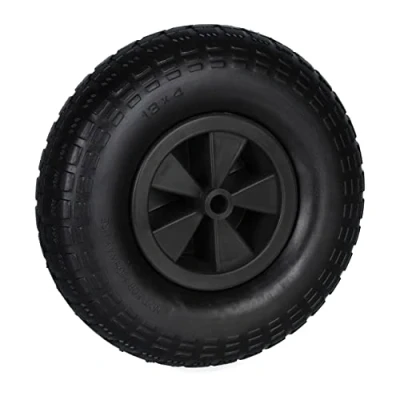 Afbeelding van Relaxdays kruiwagenwiel 4.00 6 rubber zwart kruiwagenband anti lek reservewiel