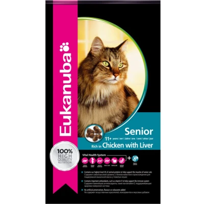 Afbeelding van Eukanuba Kat Top Condition 7+ Senior Kip Lever 10 kg