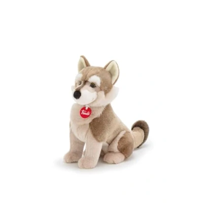 Afbeelding van Trudi Wolf Lupetto Pluche spel Park Collection. kerstcadeau. Bosdieren 14x30x22cm maat M Collectie Parc del Stelvio Model 24040