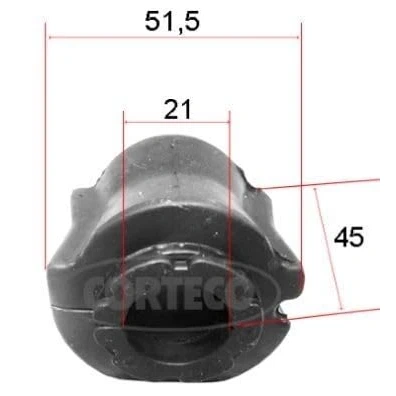 Afbeelding van CORTECO 49371817 Stabilisatorstang Rubbers 21 51,5 CITROËN: Nemo Van