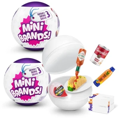 Afbeelding van Mini Brands 5 SurPRISE Serie 3 (2 stuks), PVC Mystery Capsule Real Miniature Verzamelspeelgoed, kleur 2 stuks, Small (Zuru 77483)