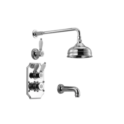Afbeelding van Huber Victorian Thermostatische Inbouw Doucheset Chroom 916.VT01H.CR
