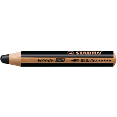 Afbeelding van Stabilo Woody Potlood 3 in 1 Zwart