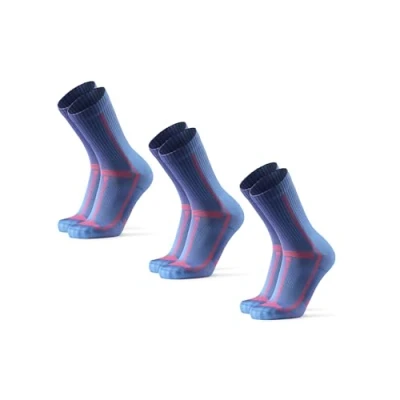 Afbeelding van Danish Endurance LONG Distance Running CREW 3 PACK Sportsokken, Heren, Maat: 43 47, Blue orange
