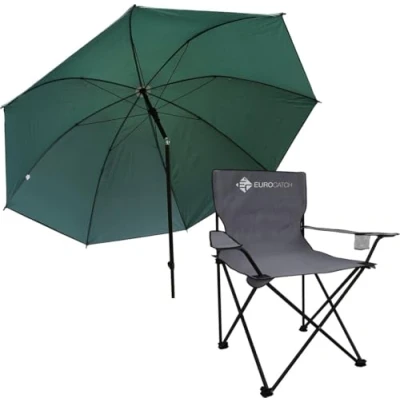 Afbeelding van Eurocatch Visstoel &amp; Paraplu Set Campingstoel Visparaplu