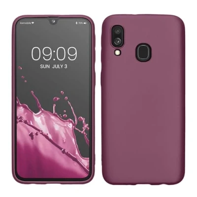 Afbeelding van kwmobile telefoonhoesje geschikt voor Samsung Galaxy A40 Hoesje smartphone Back cover in metallic lila