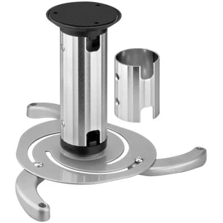 Afbeelding van Goobay projector plafondbeugel (M) voor kleine tot middelgrote projectoren, volledig scharnierend (zilver) maximaal 10kg