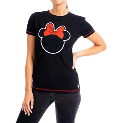 Afbeelding van Disney Minnie Mouse T shirt voor dames, zwart.