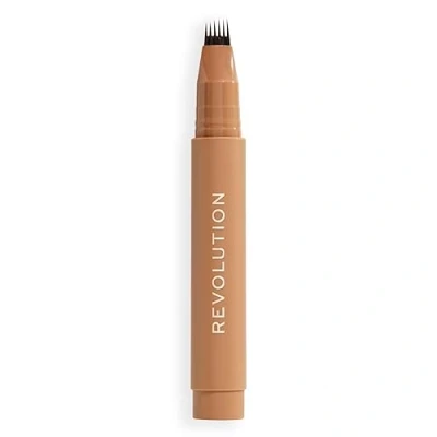 Image de Revolution Instant Brow Hair Pen, Applicateur de Précision pour un Effet Poil à Poil, Stylo Sourcils Longue Tenue, Brun Froid, Végan &amp; Sans Cruauté, 1,8 ml