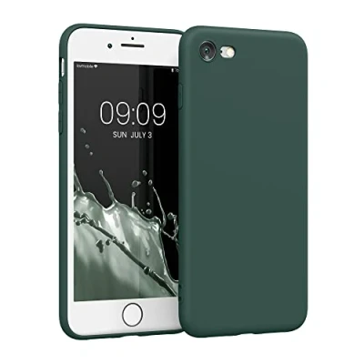 Afbeelding van kwmobile telefoonhoesje geschikt voor Apple iPhone SE (2022) / (2020) 8 7 Hoesje smartphone Precisie camera uitsnede In mosgroen