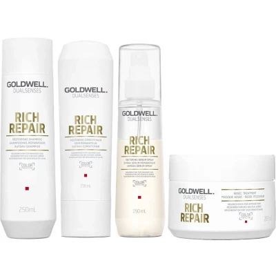 Afbeelding van Droog haar pakket Goldwell Dualsenses Rich Repair bundel/set/pakket