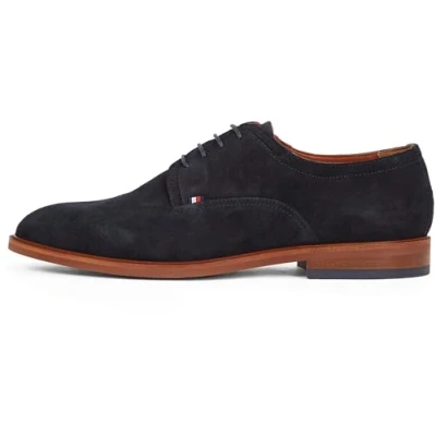 Afbeelding van Tommy Hilfiger SHOE Veterschoenen, Heren, Maat: 40, Desert sky Veloursleer
