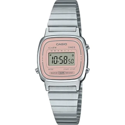 Afbeelding van Casio LA670WEA Digitaal horloge silvercoloured/rosa, Dames, Maat: One Size, Silver coloured/rosa
