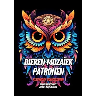 Afbeelding van Kleurboek Volwassenen Dieren Mozaïek Patronen