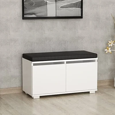 Afbeelding van Schoenenrek Brande 42x80x35 cm wit