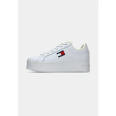 Afbeelding van Tommy Jeans Flatform Sneakers laag, Dames, Maat: 42, White Leer